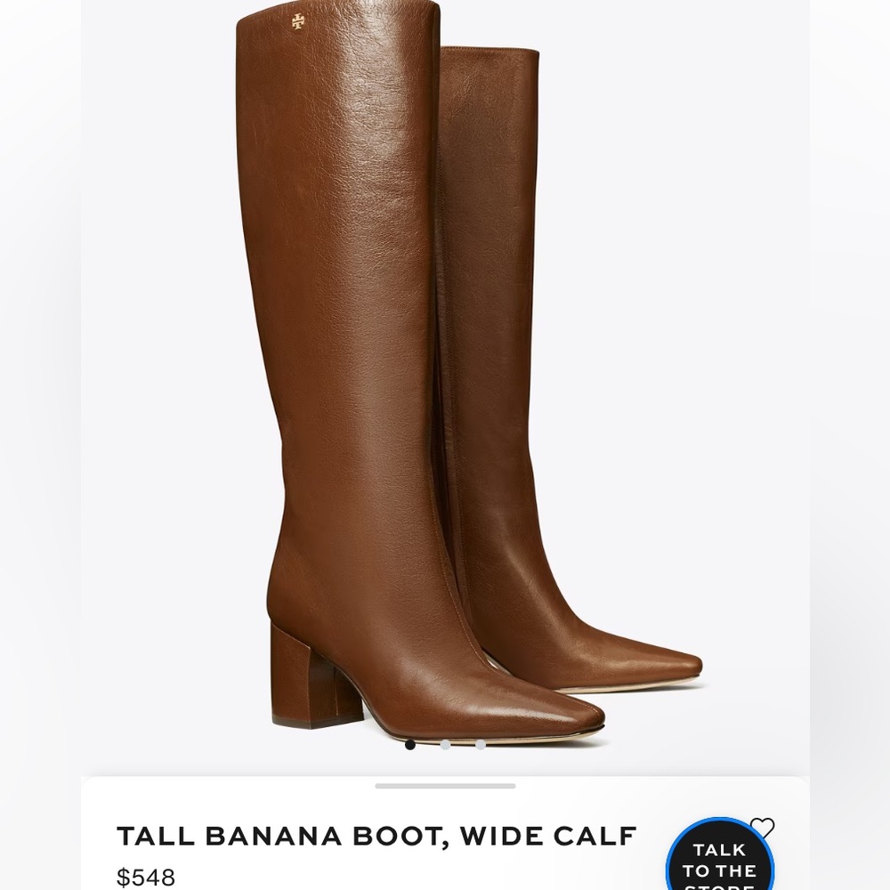 Tory Burch wide calf boots.
